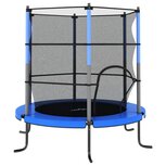 Trampoline met veiligheidsnet rond 140x160 cm blauw Trampoline met veiligheidsnet rond 140x160 cm blauw