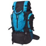 Rugzak hiking XXL 75 L zwart en blauw Rugzak hiking XXL 75 L zwart en blauw