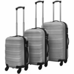 3-delige Kofferset hard 45,5/55/66 cm zilverkleurig 3-delige Kofferset hard 45,5/55/66 cm zilverkleurig