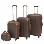 VidaXL Harde rolkoffer set bruin 4-dlg VidaXL Harde rolkoffer set bruin 4-dlg