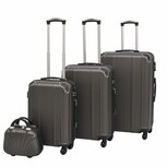 VidaXL Harde rolkoffer set antraciet 4-dlg VidaXL Harde rolkoffer set antraciet 4-dlg