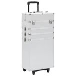 Make-up trolley aluminium zilverkleurig Make-up trolley aluminium zilverkleurig