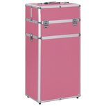 Make-up trolley aluminium roze