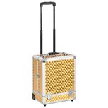 Make-up trolley 35x29x45 cm aluminium goudkleurig Make-up trolley 35x29x45 cm aluminium goudkleurig