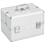Make-up koffer 22x30x21 cm aluminium zilverkleurig Make-up koffer 22x30x21 cm aluminium zilverkleurig