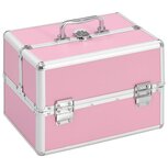 Make-up koffer 22x30x21 cm aluminium roze Make-up koffer 22x30x21 cm aluminium roze