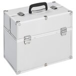 Make-up koffer 37x24x35 cm aluminium zilverkleurig Make-up koffer 37x24x35 cm aluminium zilverkleurig