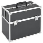 Make-up koffer 37x24x35 cm aluminium zwart Make-up koffer 37x24x35 cm aluminium zwart