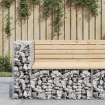 Tuinbank schanskorfontwerp 92x71x65,5 cm massief grenenhout