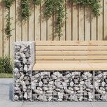 Tuinbank schanskorfontwerp 92x71x65,5 cm massief grenenhout Tuinbank schanskorfontwerp 92x71x65,5 cm massief grenenhout