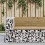 Tuinbank schanskorfontwerp 92x71x65,5 cm geïmpregneerd hout