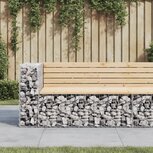Tuinbank schanskorfontwerp 122x71x65,5 cm massief grenenhout Tuinbank schanskorfontwerp 122x71x65,5 cm massief grenenhout