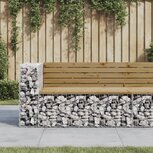 Tuinbank schanskorfontwerp 122x71x65,5 cm geïmpregneerd hout