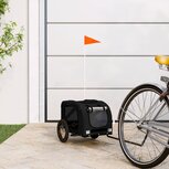 Hondenfietskar oxford stof en ijzer zwart Hondenfietskar oxford stof en ijzer zwart