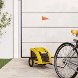 Hondenfietskar oxford stof en ijzer geel Hondenfietskar oxford stof en ijzer geel