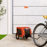 Hondenfietskar oxford stof ijzer oranje en zwart Hondenfietskar oxford stof ijzer oranje en zwart