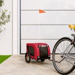 Hondenfietskar oxford stof ijzer rood en zwart Hondenfietskar oxford stof ijzer rood en zwart