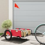 Fietskar oxfordstof en ijzer rood Fietskar oxfordstof en ijzer rood