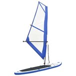 Stand-up paddleboard opblaasbaar met zeilset blauw en wit