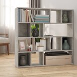 Boekenkast/kamerscherm 105x24x102 cm betongrijs Boekenkast/kamerscherm 105x24x102 cm betongrijs
