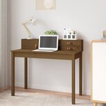 Bureau 110x50x93 cm massief grenenhout honingbruin Bureau 110x50x93 cm massief grenenhout honingbruin