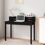 Bureau 110x50x93 cm massief grenenhout zwart Bureau 110x50x93 cm massief grenenhout zwart