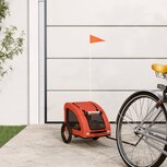 Hondenfietskar oxford stof en ijzer oranje Hondenfietskar oxford stof en ijzer oranje