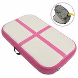 Gymnastiekmat met pomp opblaasbaar 60x100x15 cm PVC roze Gymnastiekmat met pomp opblaasbaar 60x100x15 cm PVC roze