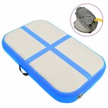 Gymnastiekmat met pomp opblaasbaar 60x100x15 cm PVC blauw Gymnastiekmat met pomp opblaasbaar 60x100x15 cm PVC blauw