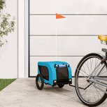 Hondenfietskar oxford stof ijzer blauw en zwart Hondenfietskar oxford stof ijzer blauw en zwart