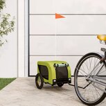 Hondenfietskar oxford stof en ijzer groen en zwart Hondenfietskar oxford stof en ijzer groen en zwart
