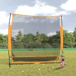 Golftrainingsnet 215x107x216 cm polyester zwart en oranje Golftrainingsnet 215x107x216 cm polyester zwart en oranje