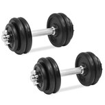 18-delige Halterset 30 kg gietijzer