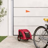 Hondenfietskar oxford stof en ijzer rood Hondenfietskar oxford stof en ijzer rood