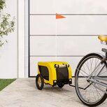 Hondenfietskar oxford stof ijzer geel en zwart Hondenfietskar oxford stof ijzer geel en zwart
