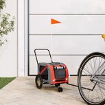 Hondenfietskar oxford stof ijzer oranje en zwart Hondenfietskar oxford stof ijzer oranje en zwart