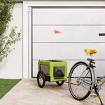 Hondenfietskar oxford stof en ijzer groen en zwart Hondenfietskar oxford stof en ijzer groen en zwart
