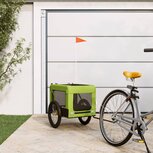 Hondenfietskar oxford stof en ijzer groen en zwart Hondenfietskar oxford stof en ijzer groen en zwart