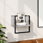 Wandschap met stang 30x25x30 cm grijs sonoma eikenkleurig Wandschap met stang 30x25x30 cm grijs sonoma eikenkleurig