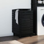 Wasmand 44x44x76 cm massief grenenhout zwart Wasmand 44x44x76 cm massief grenenhout zwart