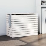 Wasmand 88,5x44x66 cm massief grenenhout wit Wasmand 88,5x44x66 cm massief grenenhout wit