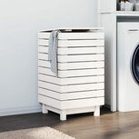 Wasmand 44x44x76 cm massief grenenhout wit Wasmand 44x44x76 cm massief grenenhout wit
