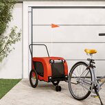Hondenfietskar oxford stof ijzer oranje en zwart Hondenfietskar oxford stof ijzer oranje en zwart