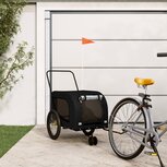 Hondenfietskar oxford stof en ijzer zwart Hondenfietskar oxford stof en ijzer zwart