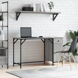Bureau 131x48x75 cm bewerkt hout grijs sonoma eikenkleurig Bureau 131x48x75 cm bewerkt hout grijs sonoma eikenkleurig