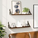 Wandschappen 2 st 60x15x15,5 cm bruin eikenkleur Wandschappen 2 st 60x15x15,5 cm bruin eikenkleur