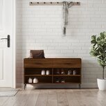 Schoenenbank 102x35x55 cm bewerkt hout sonoma eikenkleurig Schoenenbank 102x35x55 cm bewerkt hout sonoma eikenkleurig