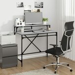 Bureau 100x50x90 cm bewerkt hout en ijzer grijs sonoma eiken Bureau 100x50x90 cm bewerkt hout en ijzer grijs sonoma eiken