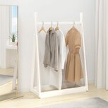 Kledingrek 100x45x150 cm massief grenenhout wit Kledingrek 100x45x150 cm massief grenenhout wit