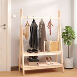 Kledingrek 100x45,5x150 cm massief grenenhout Kledingrek 100x45,5x150 cm massief grenenhout